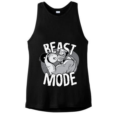 Beast Mode Bodybuilder Ladies PosiCharge Tri-Blend Wicking Tank