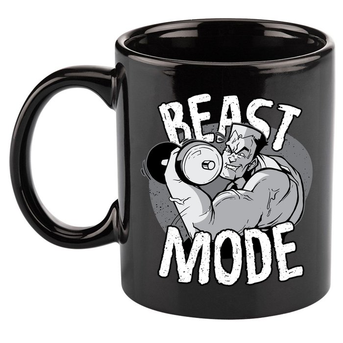 Beast Mode Bodybuilder 11oz C Handle Ceramic Mug