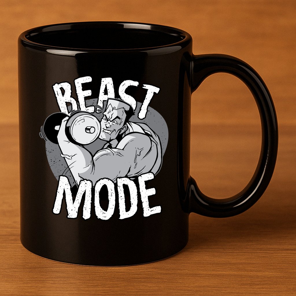 Beast Mode Bodybuilder 11oz C Handle Ceramic Mug
