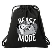 Beast Mode Bodybuilder Drawstring Bag