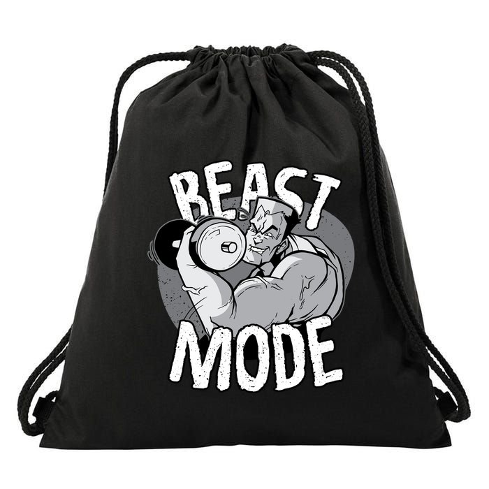 Beast Mode Bodybuilder Drawstring Bag