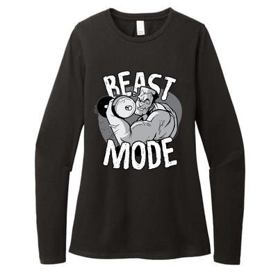 Beast Mode Bodybuilder Womens CVC Long Sleeve Shirt