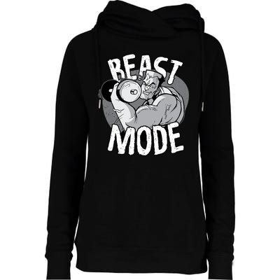Beast Mode Bodybuilder Womens Funnel Neck Pullover Hood