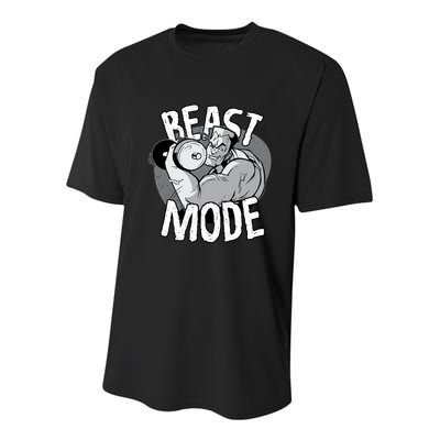 Beast Mode Bodybuilder Youth Performance Sprint T-Shirt