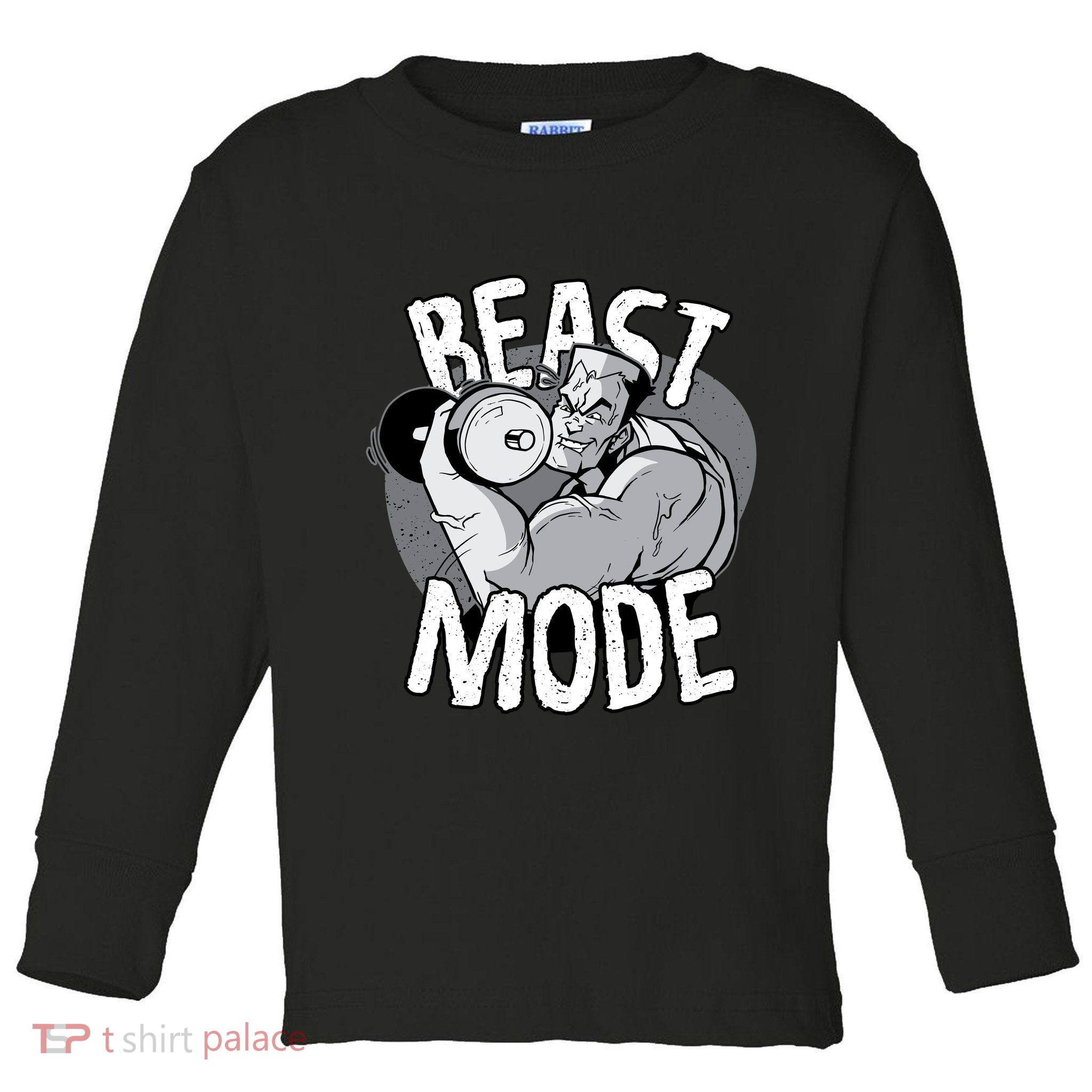 Beast Mode Bodybuilder Toddler Long Sleeve Shirt