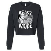 Beast Mode Bodybuilder Cropped Pullover Crew