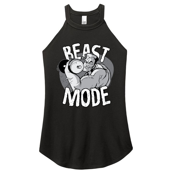 Beast Mode Bodybuilder Women's Perfect Tri Rocker Tank