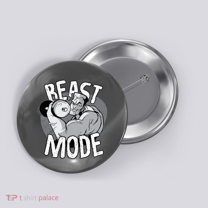 Beast Mode Bodybuilder Button