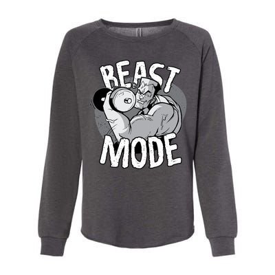 Beast Mode Bodybuilder Womens California Wash Sweatshirt