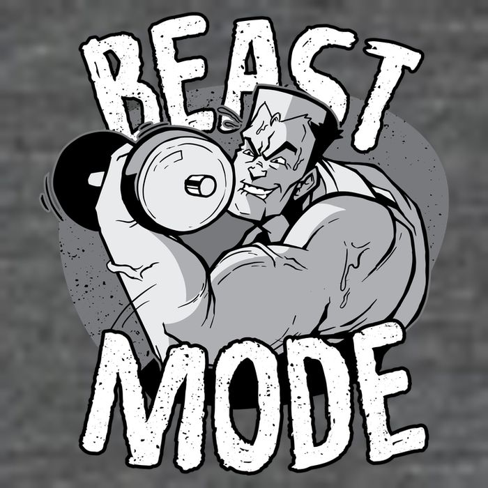 Beast Mode Bodybuilder Sustainable Knit Beanie