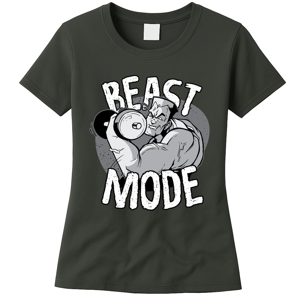 Beast Mode Bodybuilder Womens T-Shirt