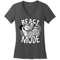 Beast Mode Bodybuilder Women's V-Neck T-Shirt