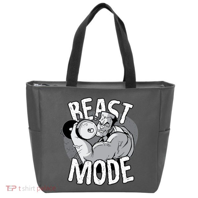 Beast Mode Bodybuilder Zip Tote Bag