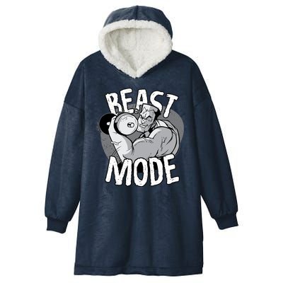 Beast Mode Bodybuilder Hooded Wearable Blanket