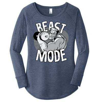 Beast Mode Bodybuilder Women's Perfect Tri Tunic Long Sleeve Shirt