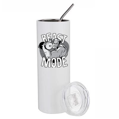 Beast Mode Bodybuilder Stainless Steel Tumbler