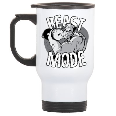 Beast Mode Bodybuilder Stainless Steel Travel Mug