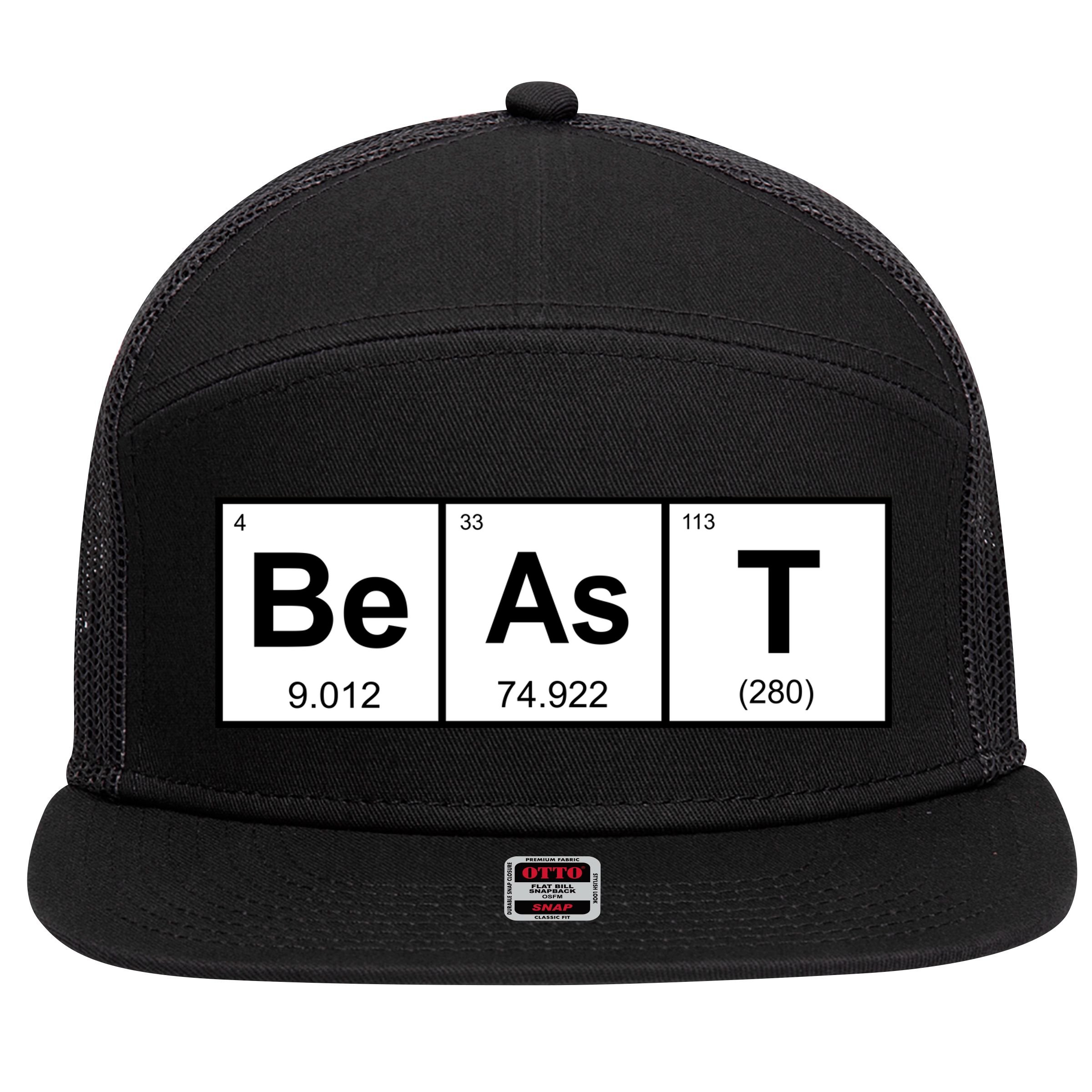 Beast Table of Elements 7 Panel Mesh Trucker Snapback Hat