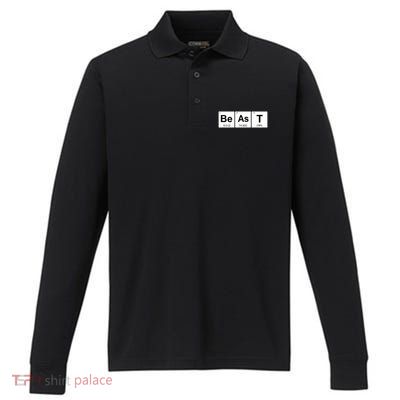 Beast Table of Elements Performance Long Sleeve Polo