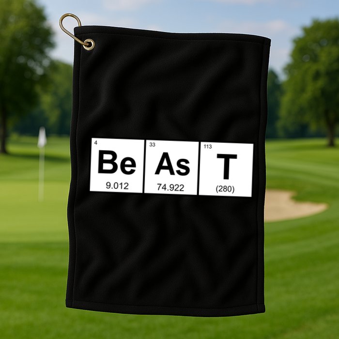Beast Table of Elements Golf Towel