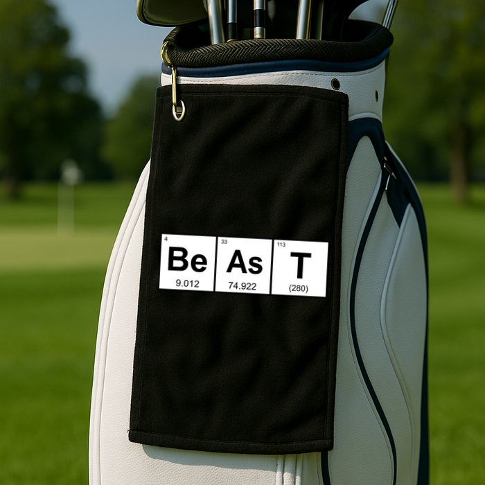 Beast Table of Elements Golf Towel