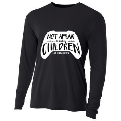 Beat My Children At Video Games Funny Cooling Performance Long Sleeve Crew