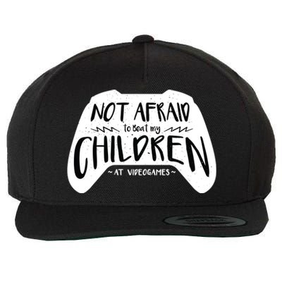 Beat My Children At Video Games Funny Wool Snapback Cap