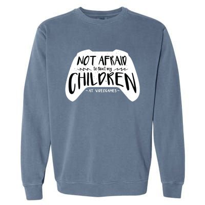 Beat My Children At Video Games Funny Garment-Dyed Sweatshirt