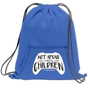 Beat My Children At Video Games Funny Sweatshirt Cinch Pack Bag