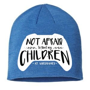 Beat My Children At Video Games Funny Sustainable Beanie