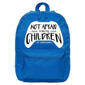 Beat My Children At Video Games Funny 16 in Basic Backpack