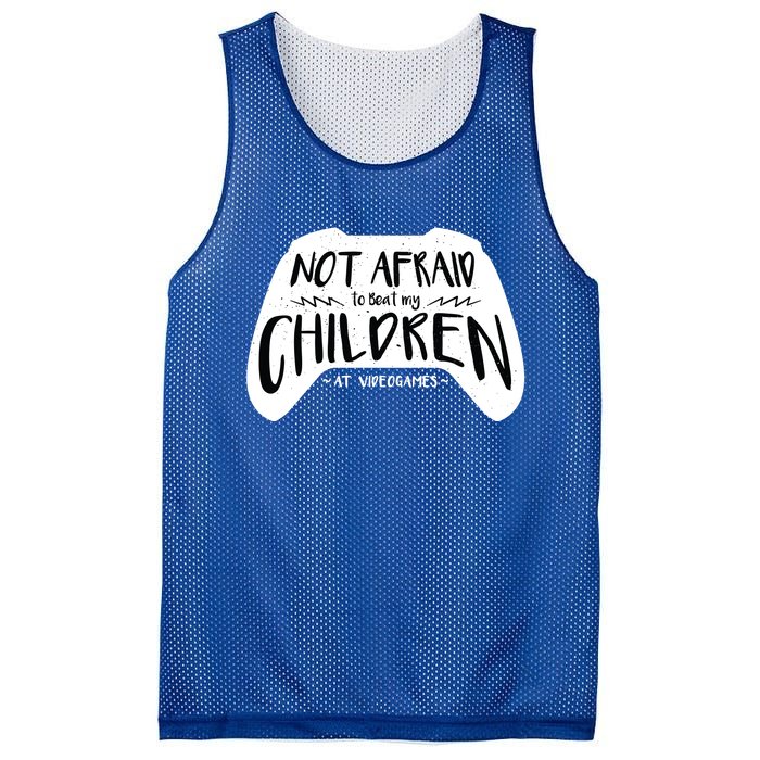 Beat My Children At Video Games Funny Mesh Reversible Basketball Jersey Tank