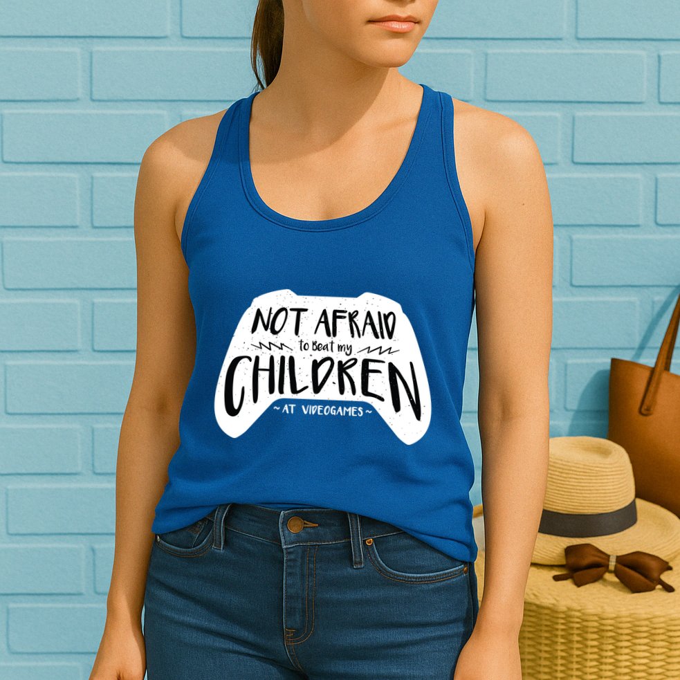 Beat My Children At Video Games Funny Womens Tank Top