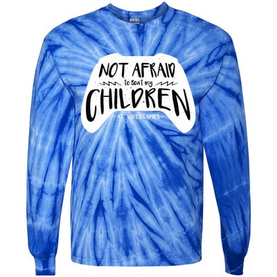 Beat My Children At Video Games Funny Tie-Dye Long Sleeve Shirt