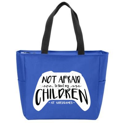 Beat My Children At Video Games Funny Zip Tote Bag