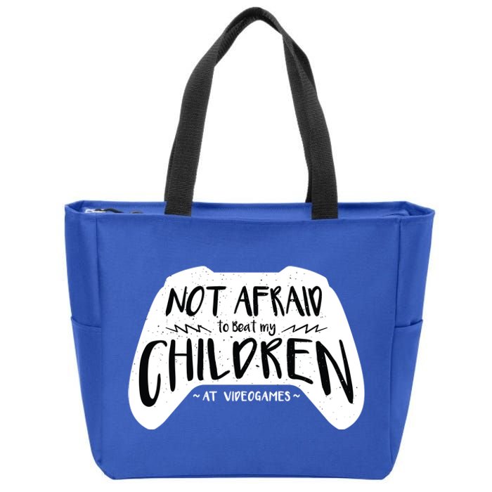 Beat My Children At Video Games Funny Zip Tote Bag