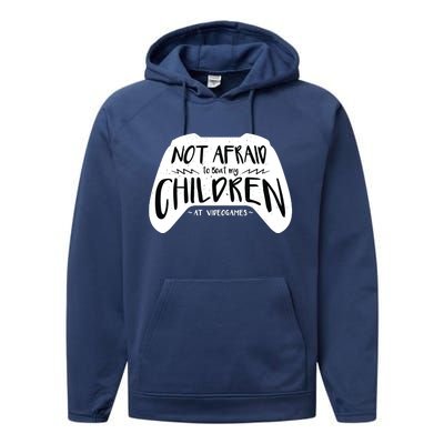 Beat My Children At Video Games Funny Performance Fleece Hoodie