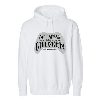 Beat My Children At Video Games Funny Garment-Dyed Fleece Hoodie