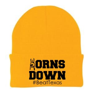 Beat Texas Horns Down Football Knit Cap Winter Beanie