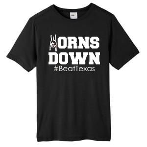 Beat Texas Horns Down Football Tall Fusion ChromaSoft Performance T-Shirt