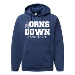 Beat Texas Horns Down Football Performance Fleece Hoodie