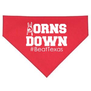 Beat Texas Horns Down Football USA-Made Doggie Bandana