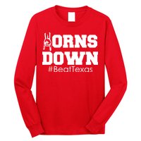 Beat Texas Horns Down Football Long Sleeve Shirt