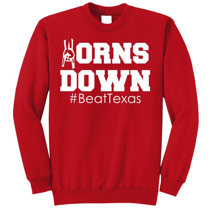 Beat Texas Horns Down Football Sweatshirt