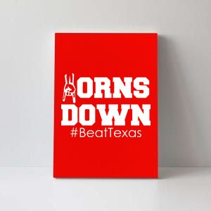 Beat Texas Horns Down Football Canvas