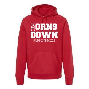 Beat Texas Horns Down Football Premium Hoodie