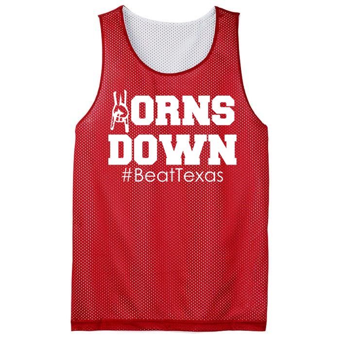 Beat Texas Horns Down Football Mesh Reversible Basketball Jersey Tank