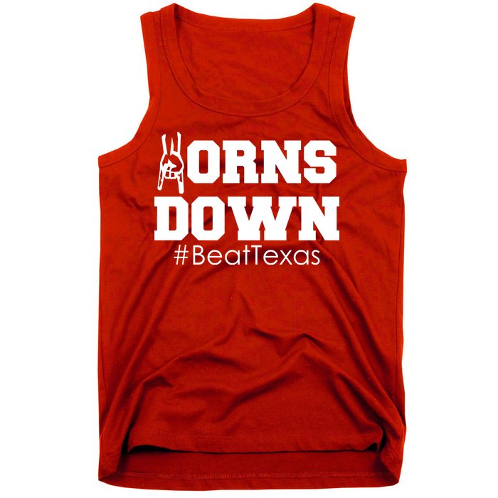 Beat Texas Horns Down Football Tank Top