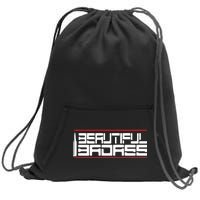 Beautiful Badass Sweatshirt Cinch Pack Bag