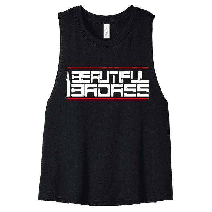 Beautiful Badass Women's Racerback Cropped Tank